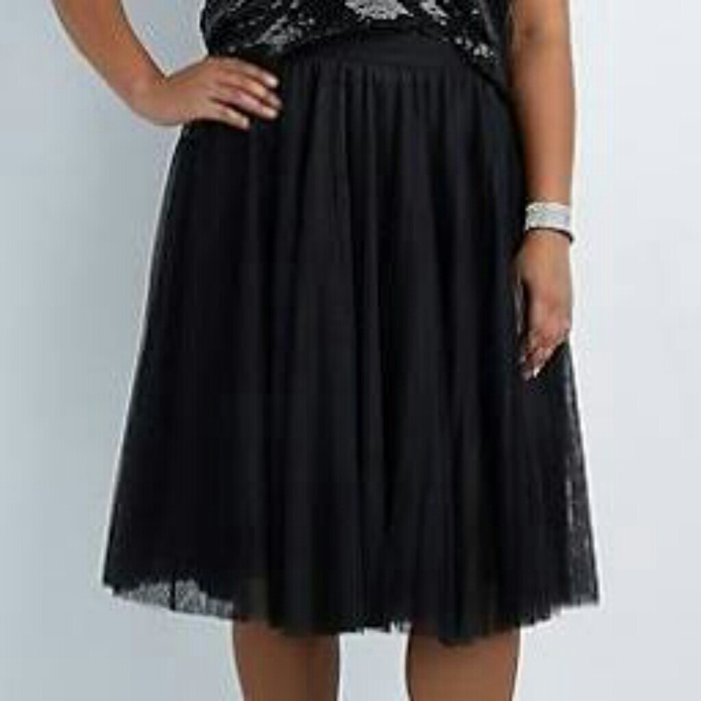Black tulle skirt
