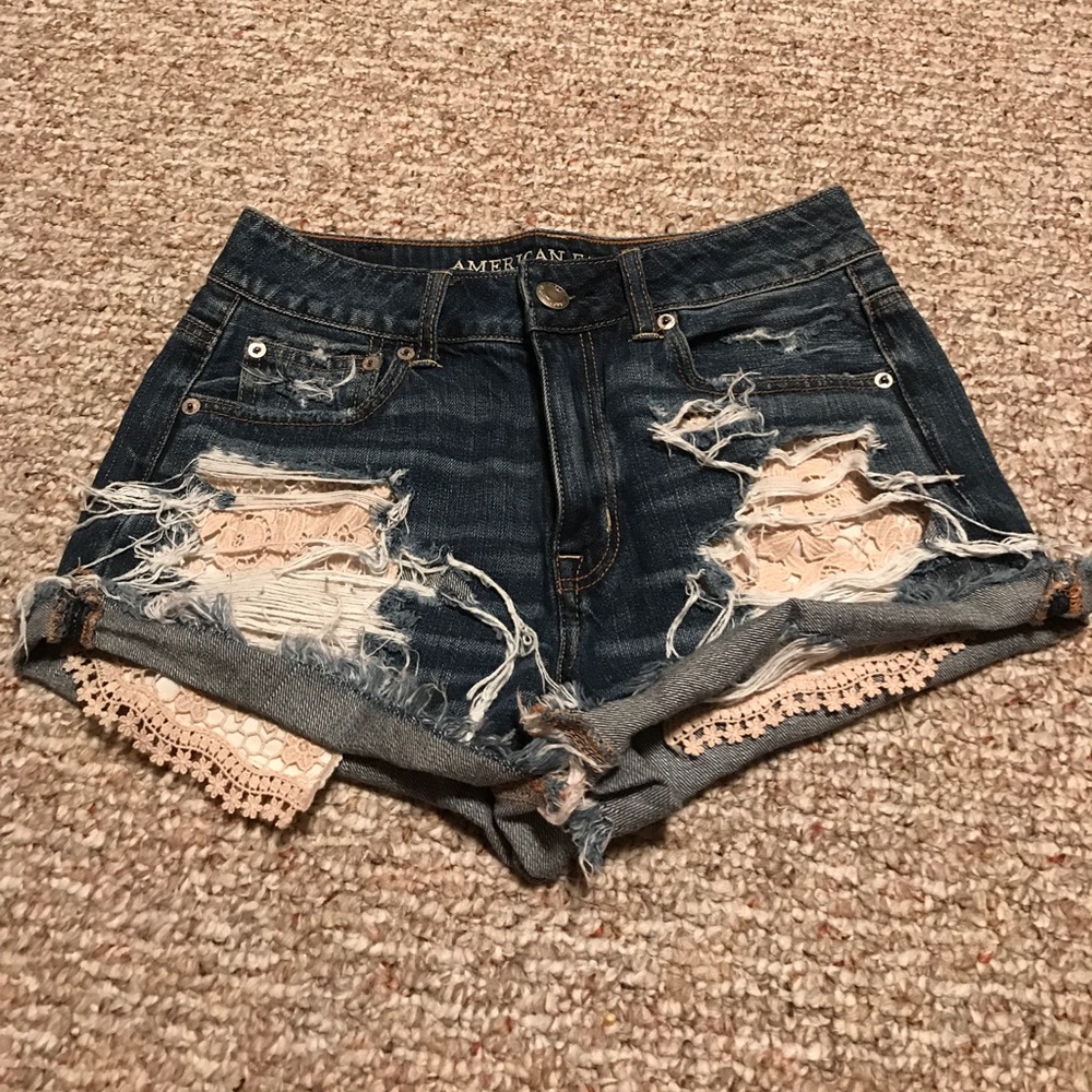 Jean high waisted shorts