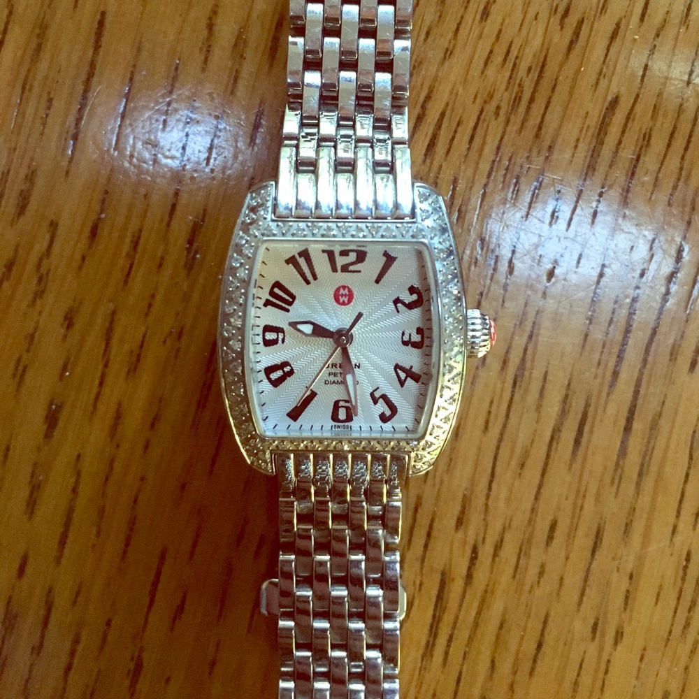 Authentic Michele Urban Petite Watch with Diamonds