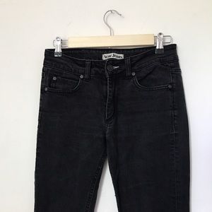 Acne black denim hex skinny jeans