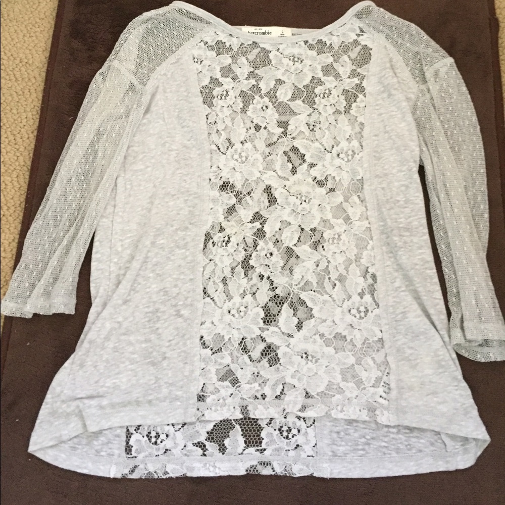 Gray with Lace Abercrombie Shirt