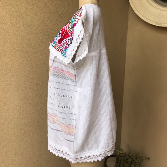 Oaxaca Paloma White | Multicolor Top - Picture 4 of 13