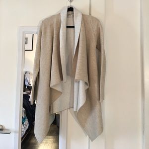 Zara - beige/white cardigan