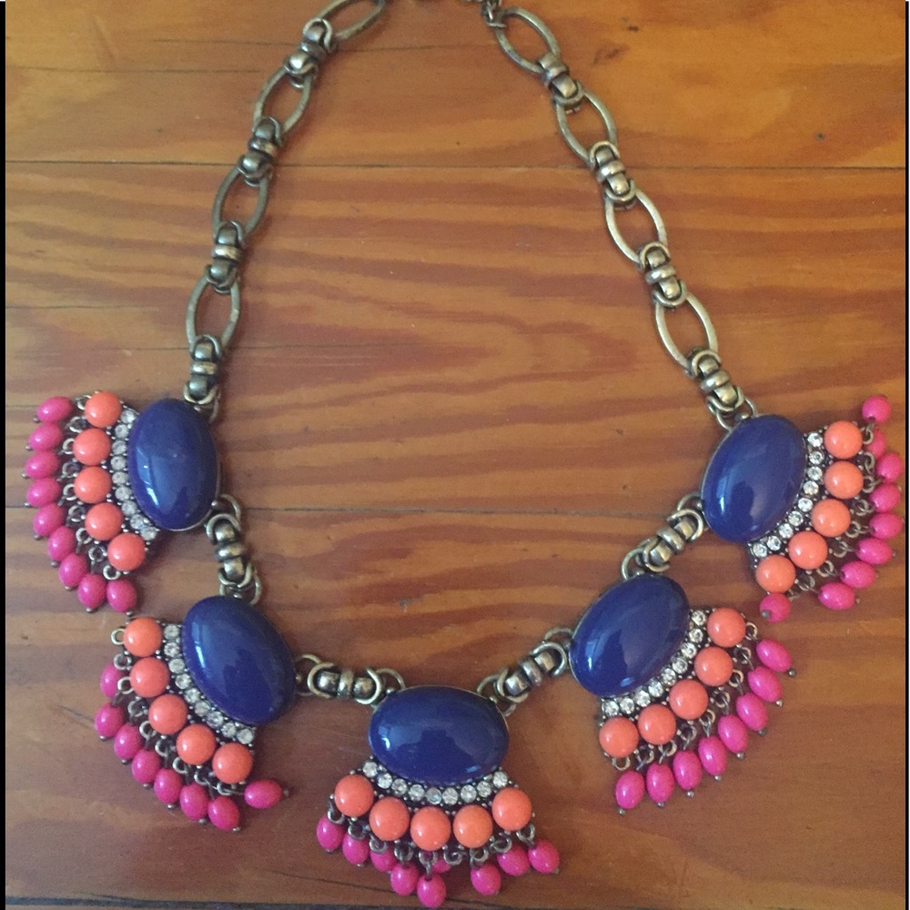 J. Crew Colorful Fan Necklace