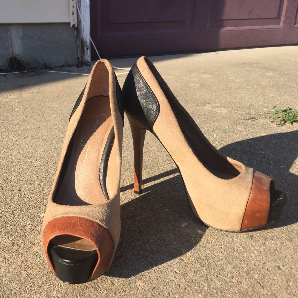 Jessica Simpson Peep Toe Platform Heel
