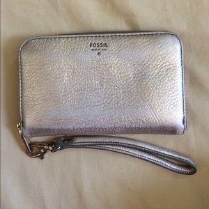 Fossil Leather Wristlet Phone Holder