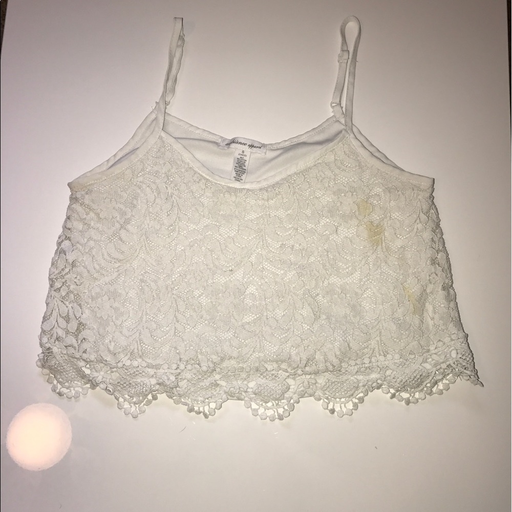 White lace shirt