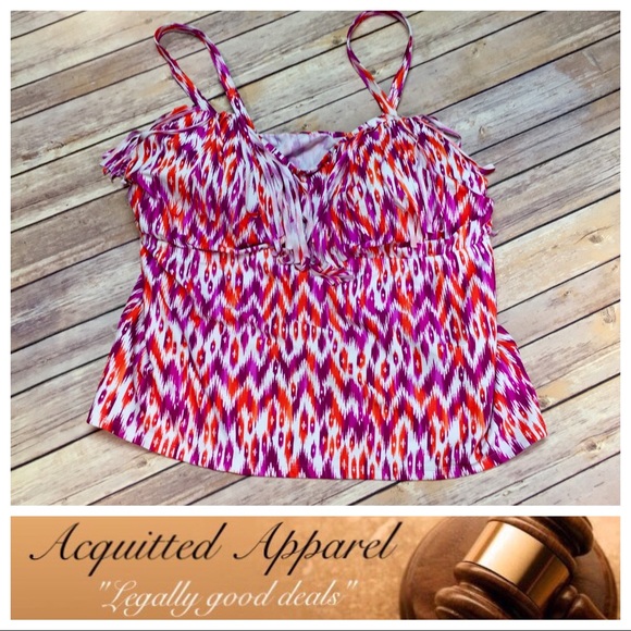 catalina Other - Catalina | NWOT Fringed Tankini Swim Top