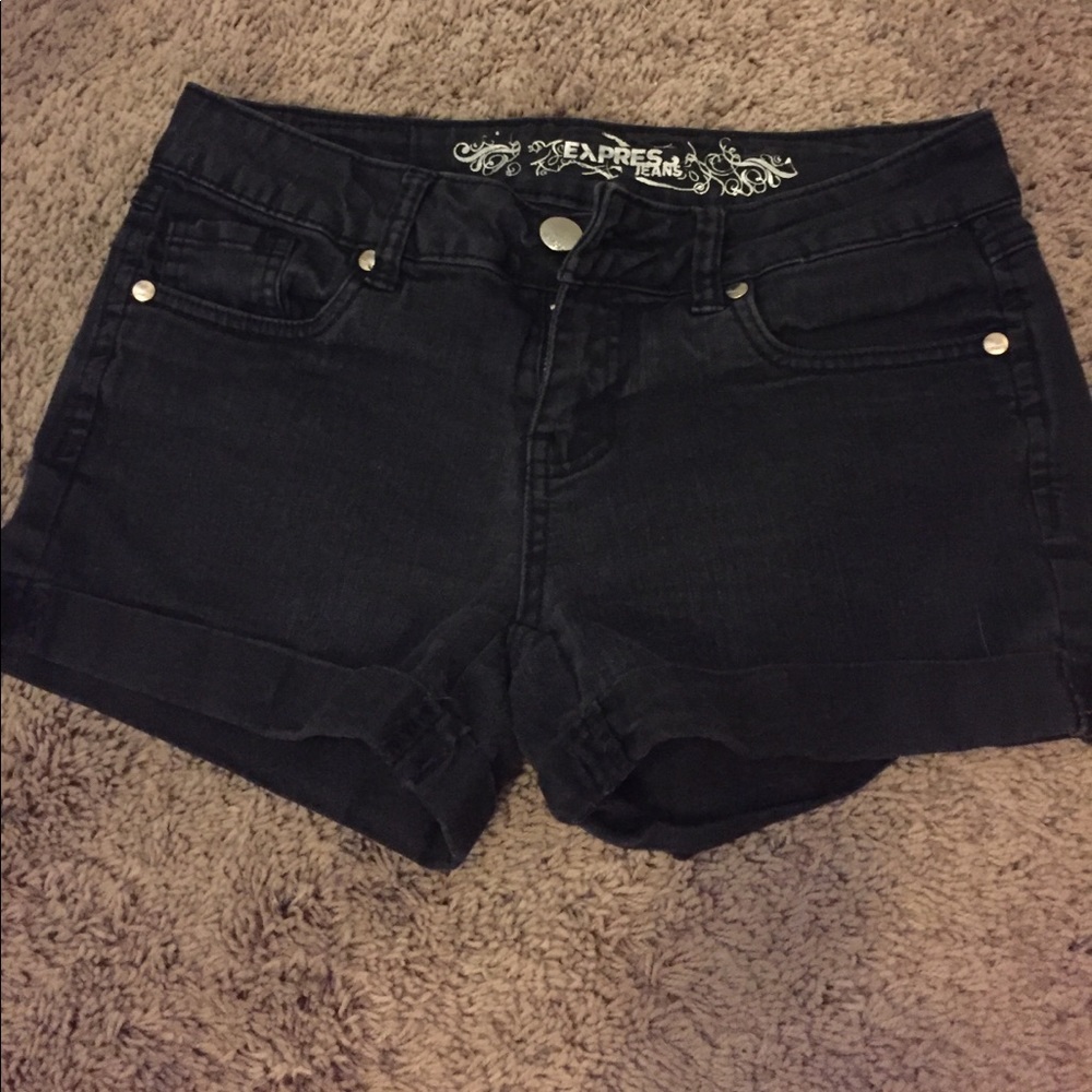 Black Jean shorts