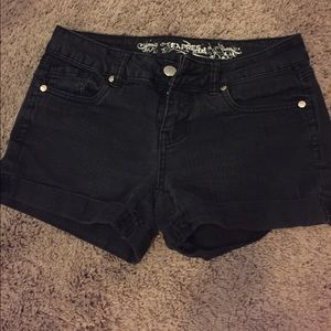 Black Jean shorts