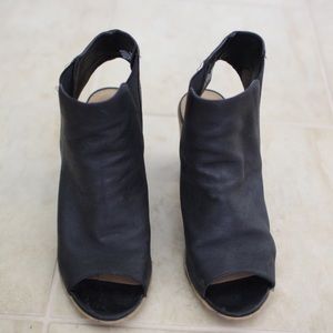 Black Open-toed Steve Madden Booties