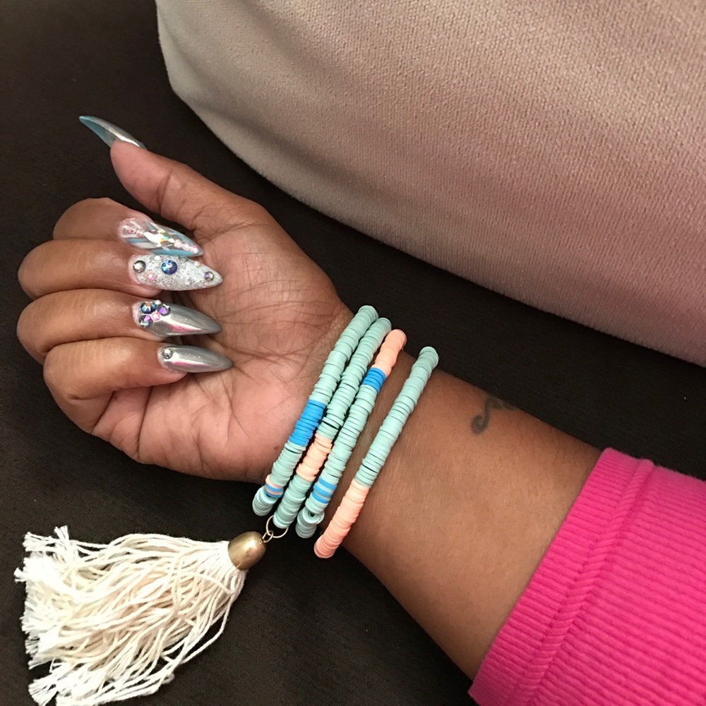 Brand new cute stackable bracelets.