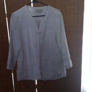 White linen blouse