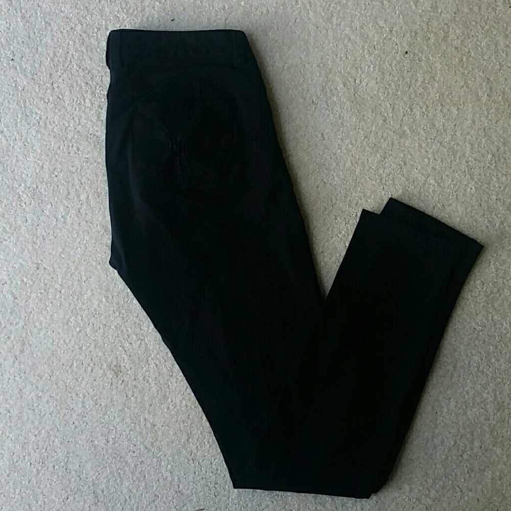 Black stretch jeggings