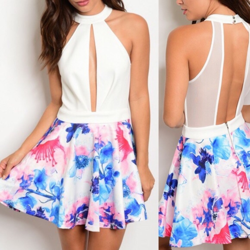 🦄🌸 Purple/Pink Summer Floral Dress