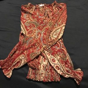 Long Sleeve Sheer Off Shoulder Shirt