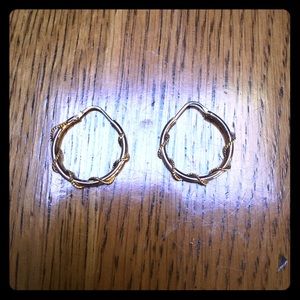 Silver hoops with Gold Rope detail