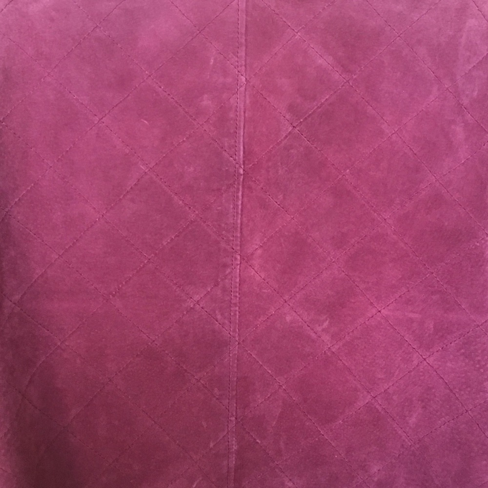 CHICO'S Raspberry Suede FUN JACKET SMALL🎀👄🍇🎀💋 - Picture 8 of 8