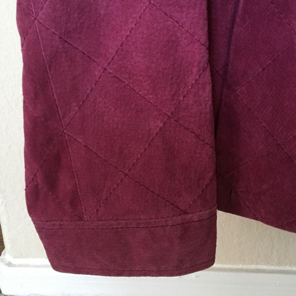 CHICO'S Raspberry Suede FUN JACKET SMALL🎀👄🍇🎀💋 - Picture 6 of 8