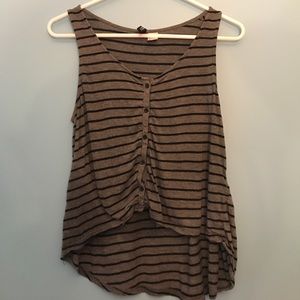 H&M high low striped tank