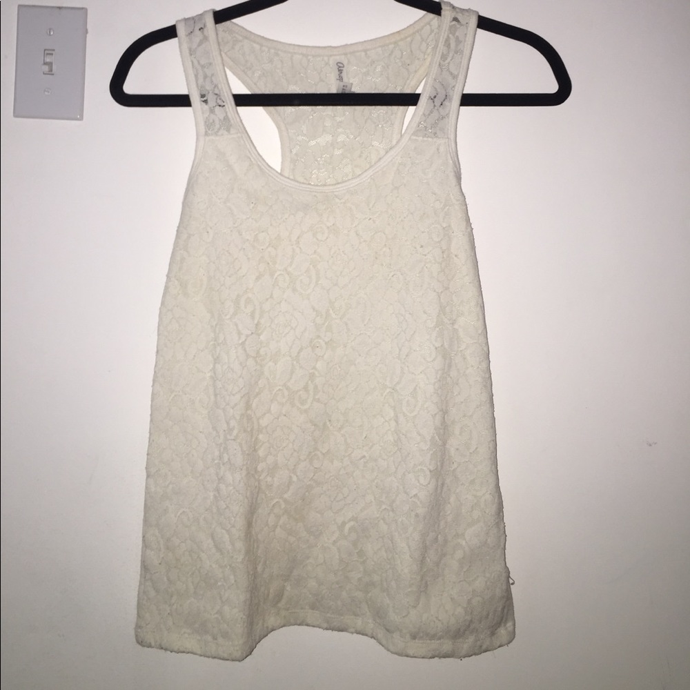 White lace tank