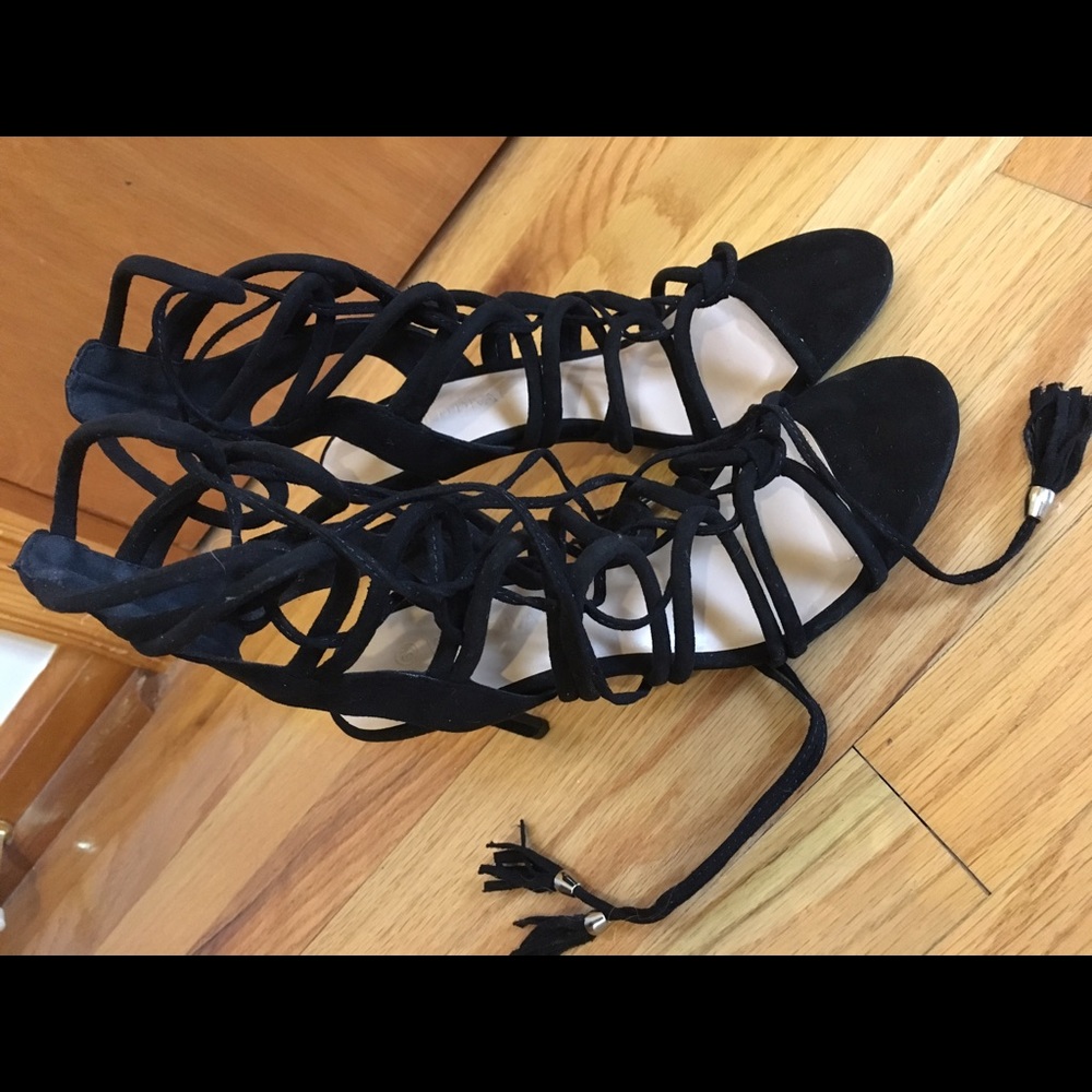 Suede Lace Up Heels