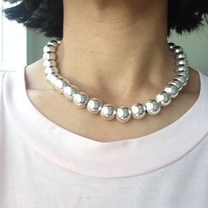 Sterling silver ball necklace