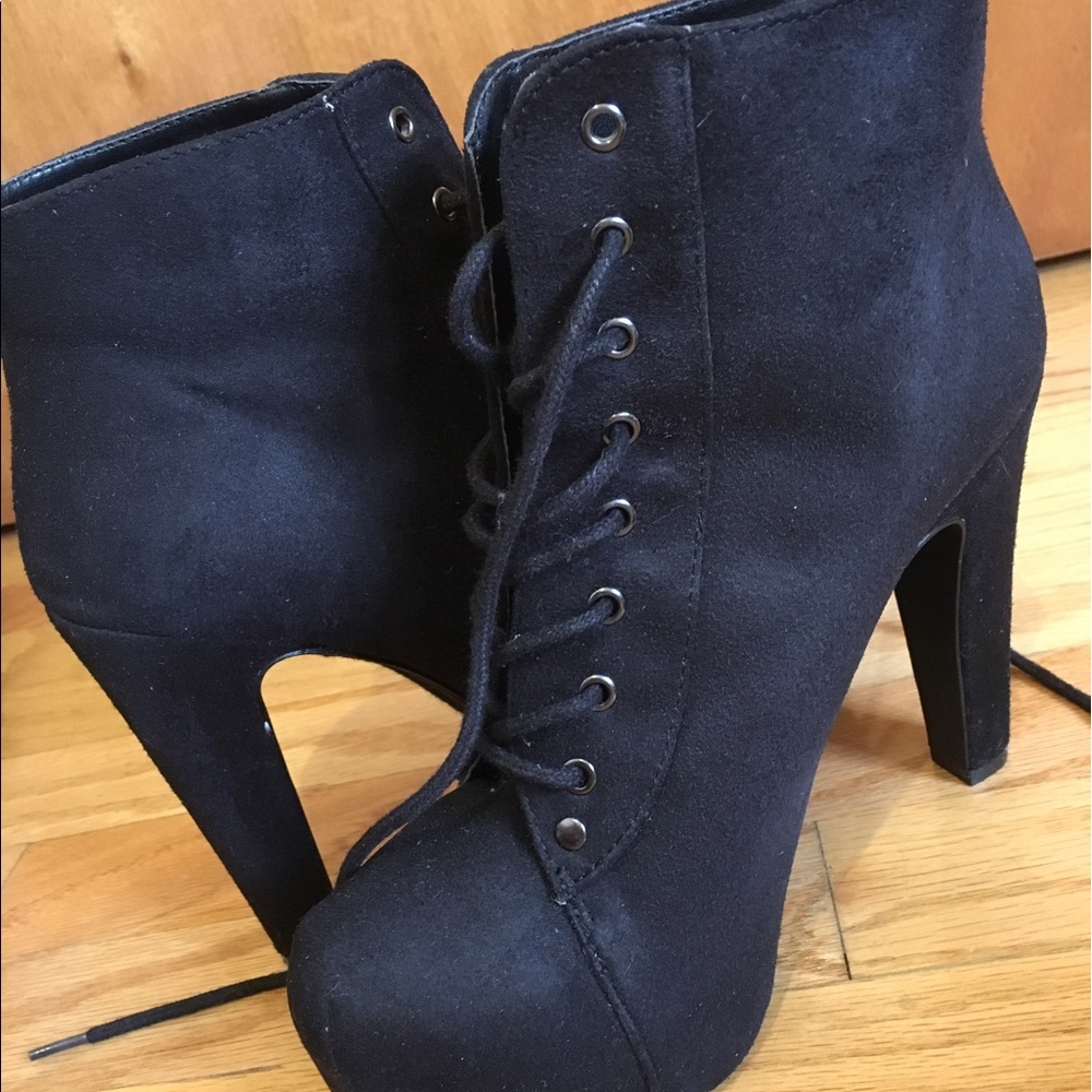 Black Suede Booties