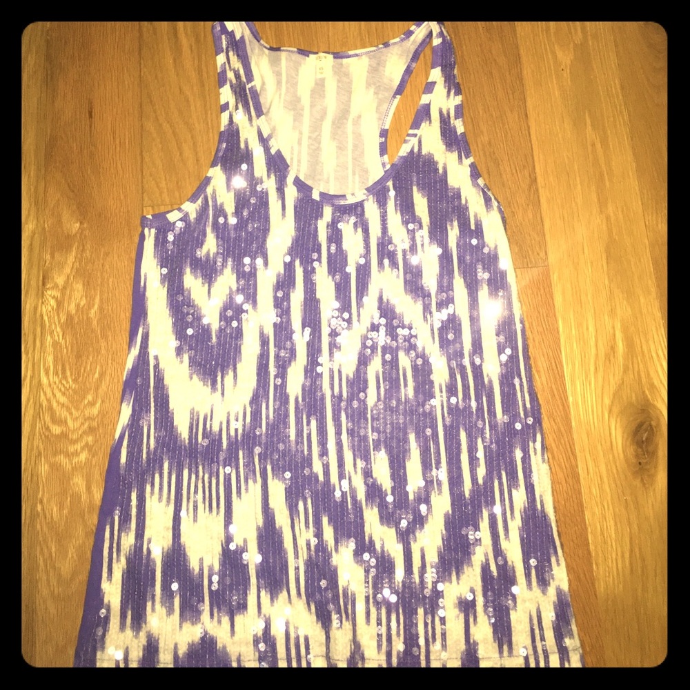 Jcrew sequin racerback tank