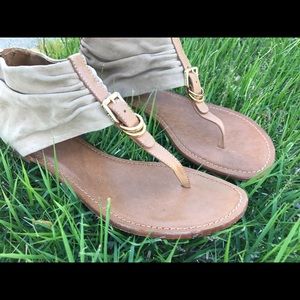 Suede Tory Burch Sandals