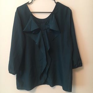 The Limited Emerald Bow Back Blouse