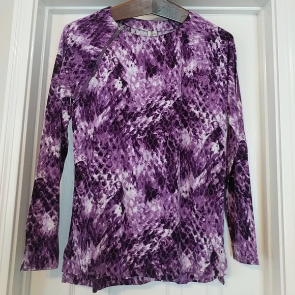💜 Wild purple CK Calvin Klein blouse 🦎 - Picture 1 of 2