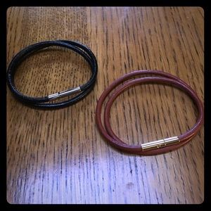 Leather Bracelets - SOLD