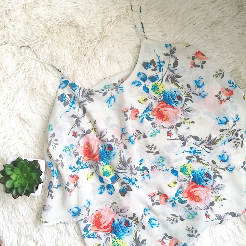 Paper Cranes Floral Flowy Top