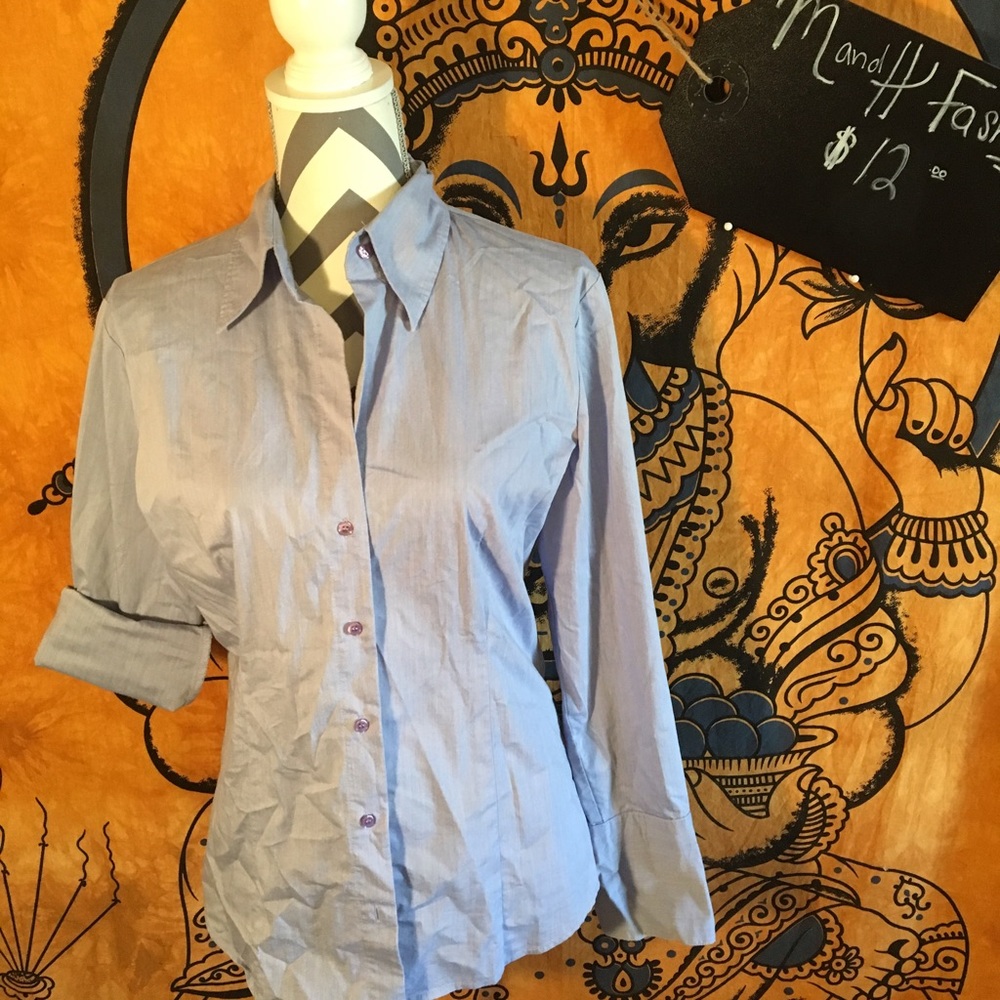 Light Gray New York & Company Button Down