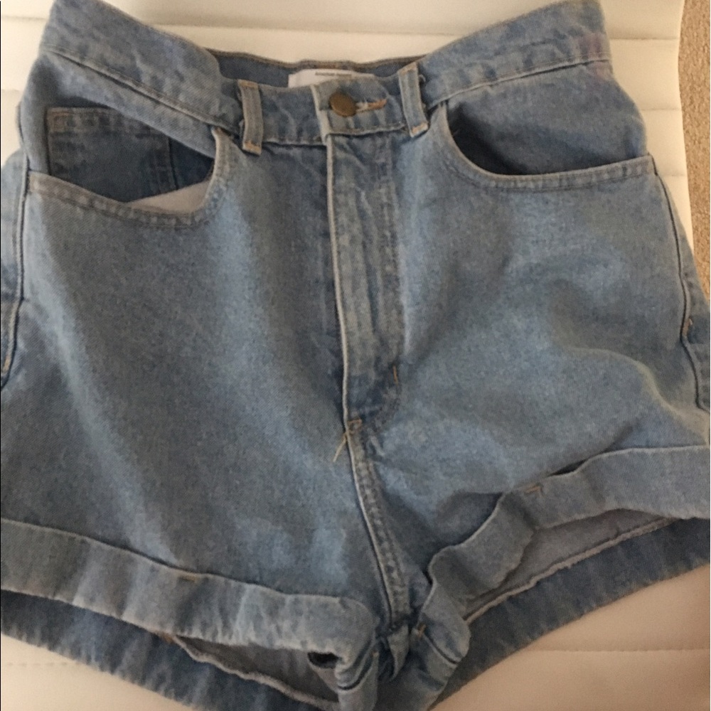 American apparel denim shorts size 29