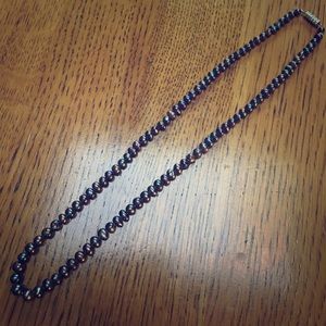 Black pearl necklace