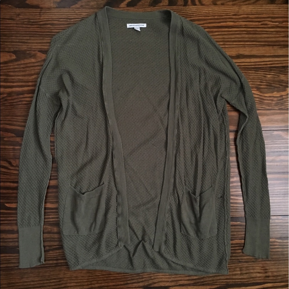 Green cardigan