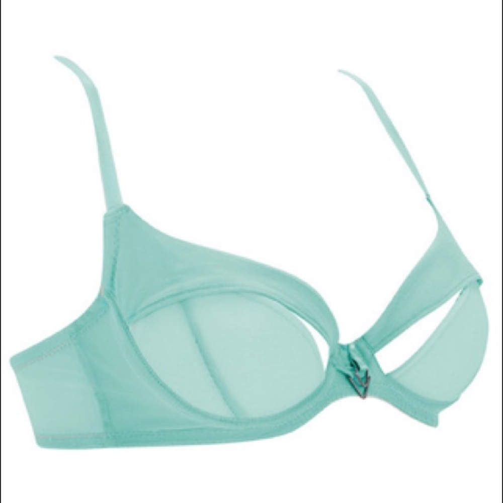 LASCIVIOUS Peep Show bra in aqua 32C 💚💙