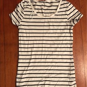 H&M short sleeve striped shirt NWOT
