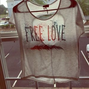 "Free Love" Open Back Tee