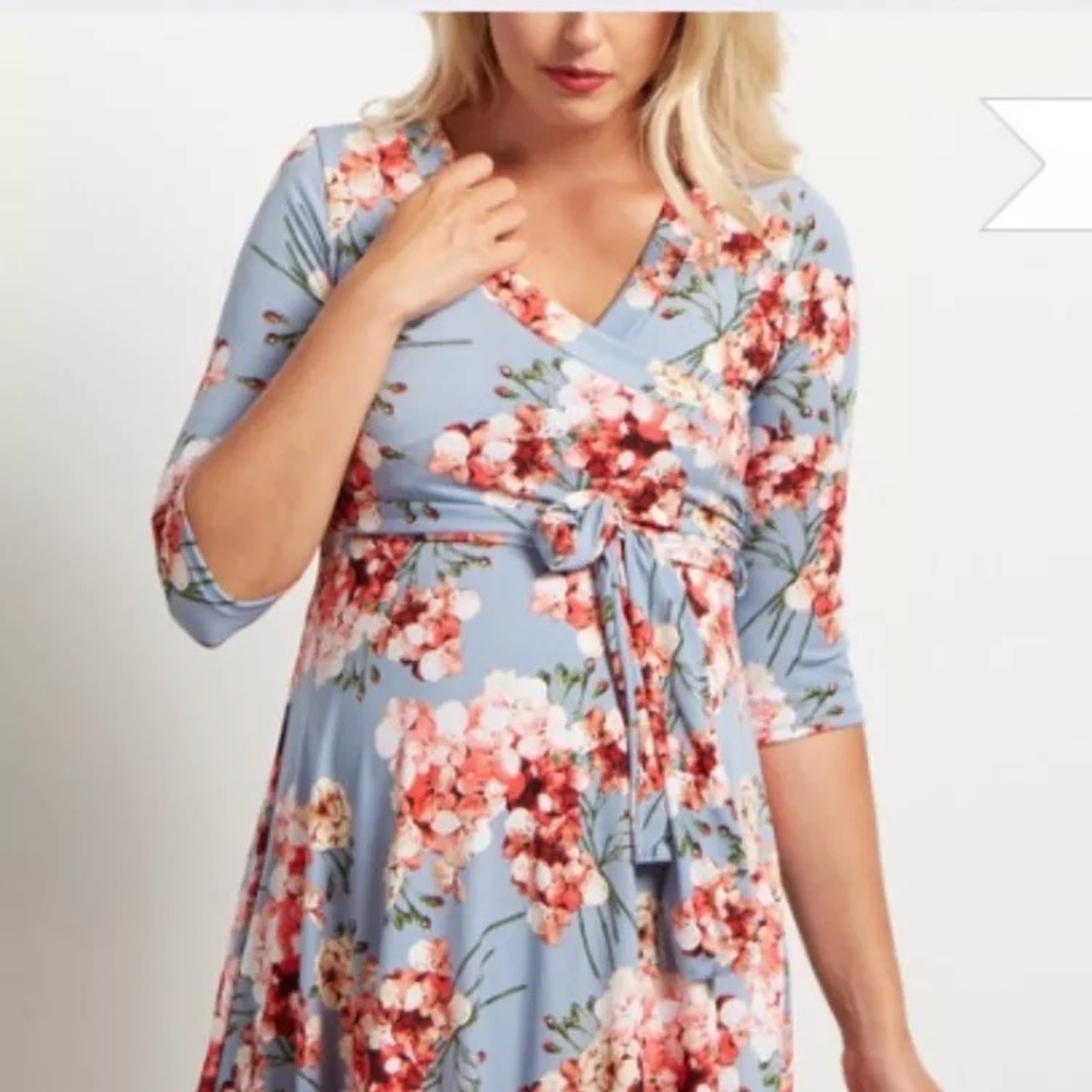 Pink blush maternity dress