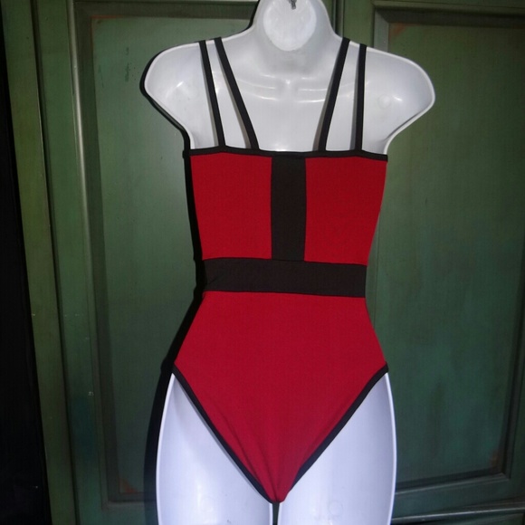 Rue 21 Burgundy Black Bodysuit Top - Picture 4 of 5