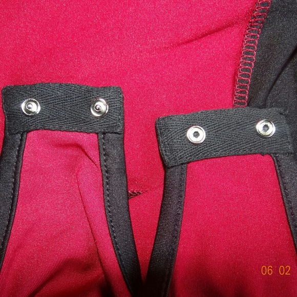 Rue 21 Burgundy Black Bodysuit Top - Picture 5 of 5