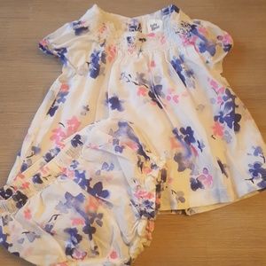 2 piece flower print outfit