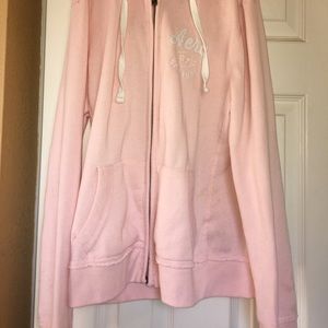 Pink zip up sweatshirt