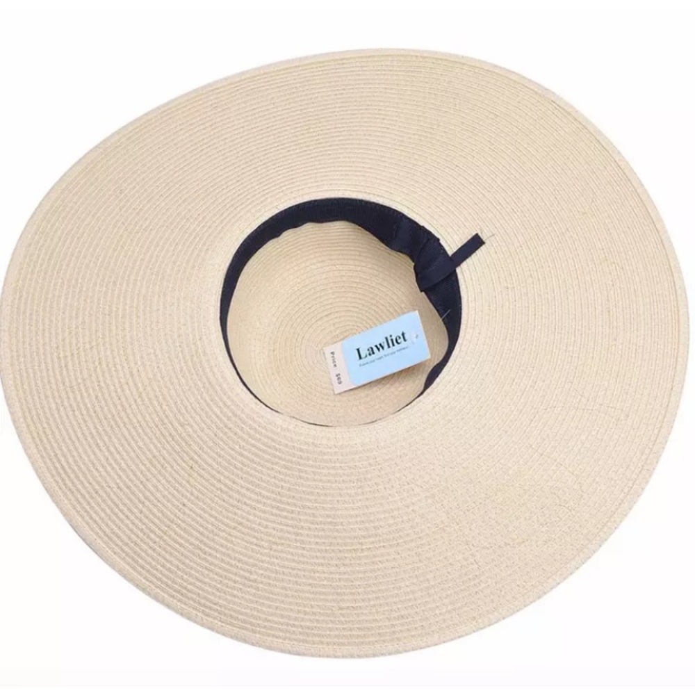 Do Not Disturb ๐ Sequined Beach Hat - Light Khaki - Picture 6 of 7