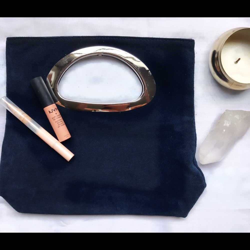 Suede Leather Clutch