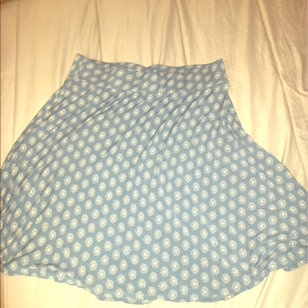 Blue Patterned Loft Skirt