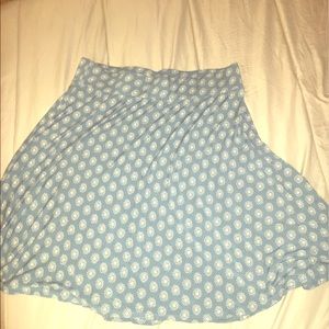 Blue Patterned Loft Skirt